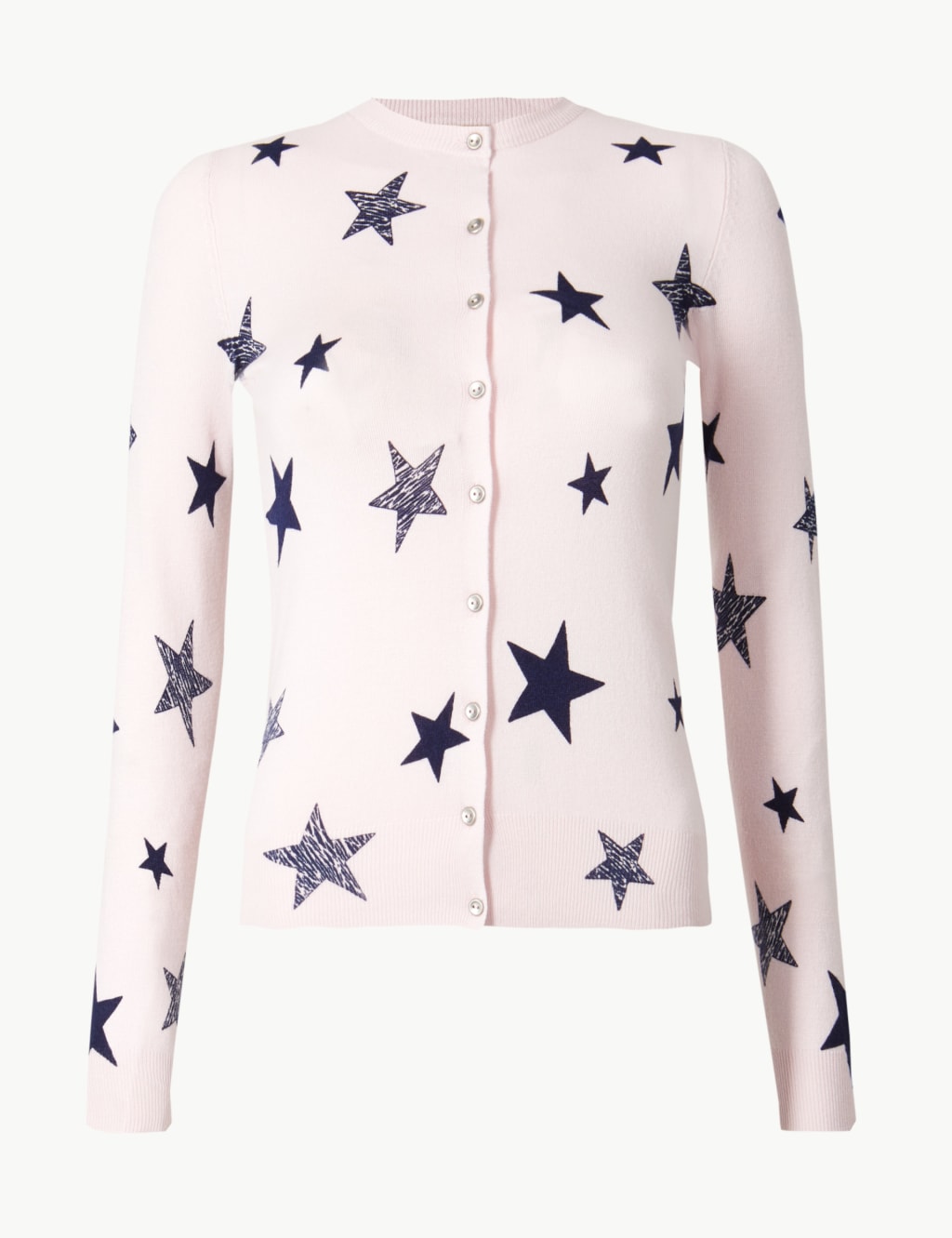 Star Print Cardigan M S Collection M S