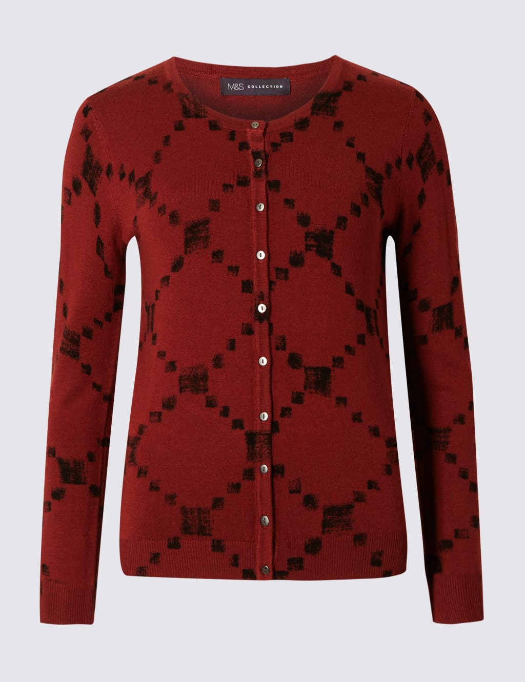 Checked Round Neck Cardigan 2 of 3