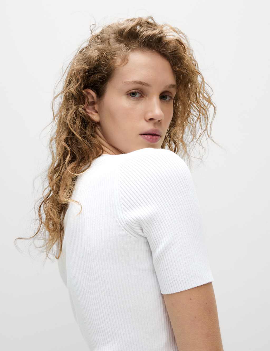Ribbed Crew Neck Knitted Top 5 of 6