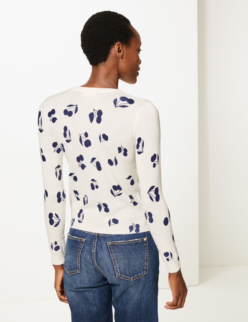 Printed Round Neck Cardigan 4 of 4
