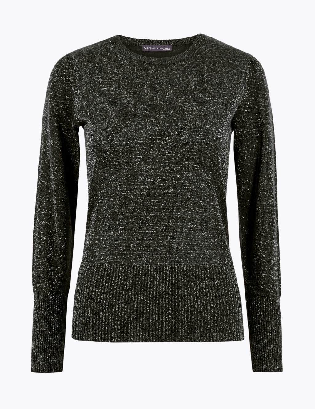 Lurex Gathered Shoulder Jumper M S Collection M S