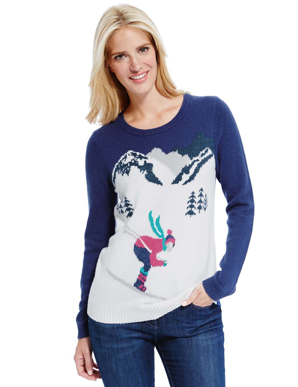 Skiing Scene Christmas Jumper 1 of 4