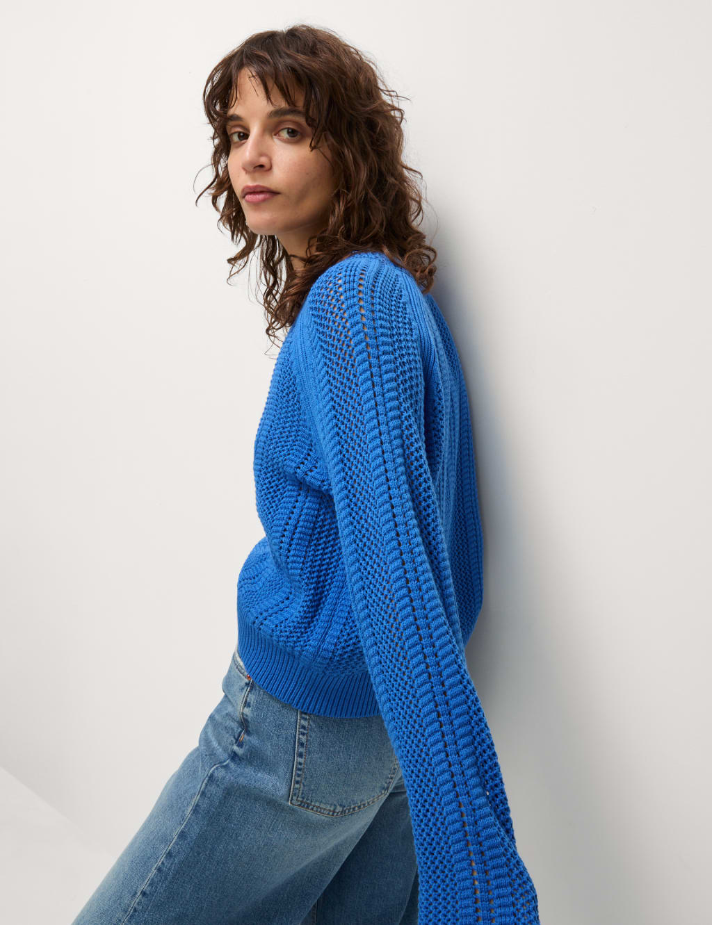 Cotton Rich Textured Relaxed Jumper 4 of 6