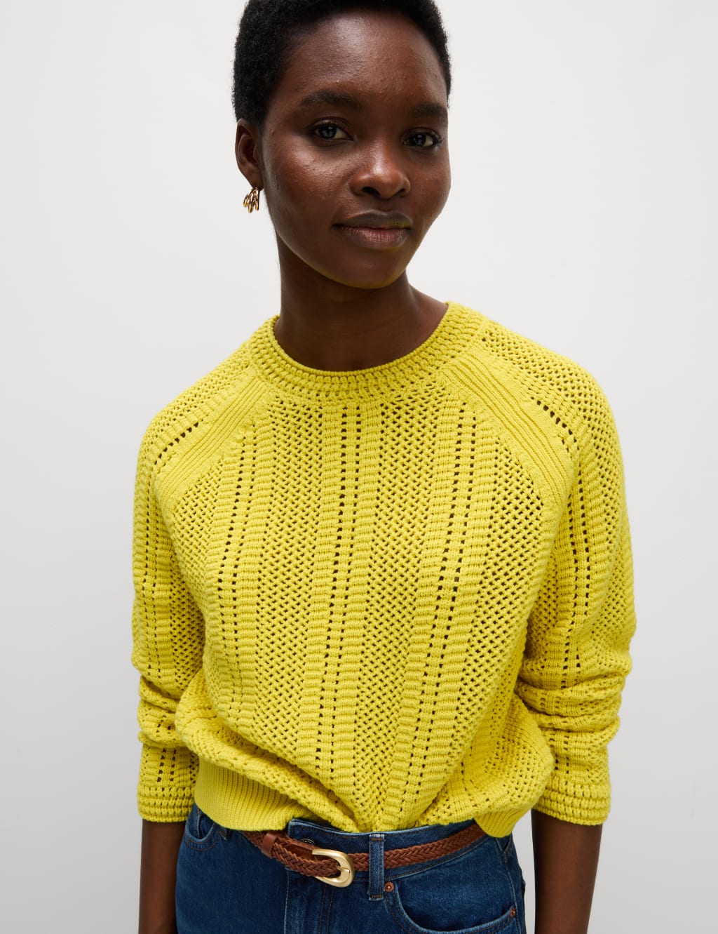 Cotton Rich Textured Relaxed Jumper 5 of 5