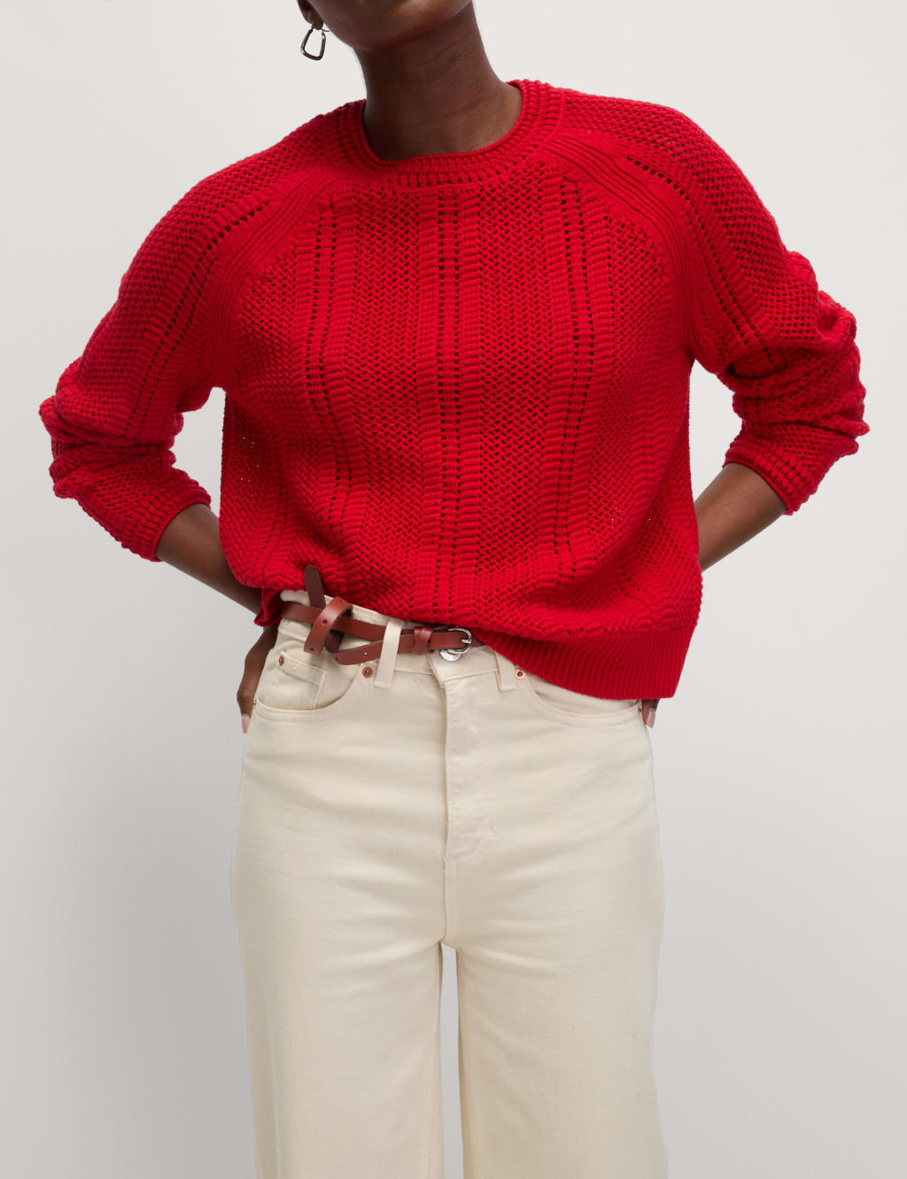 Cotton Rich Textured Relaxed Jumper 4 of 6