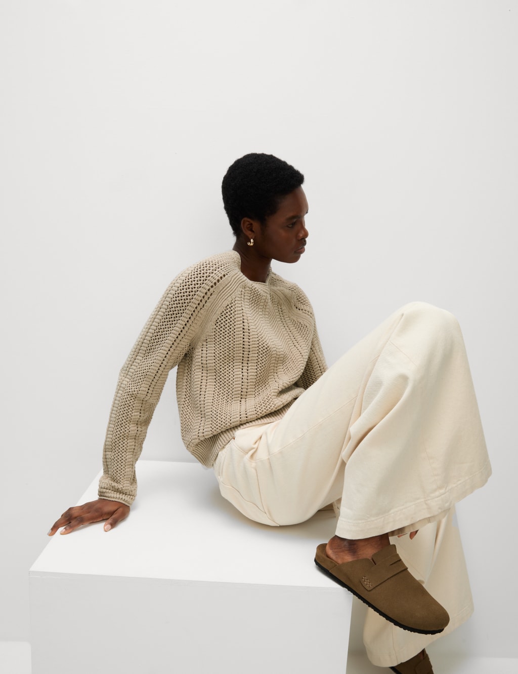 Cotton Rich Textured Relaxed Jumper 3 of 6
