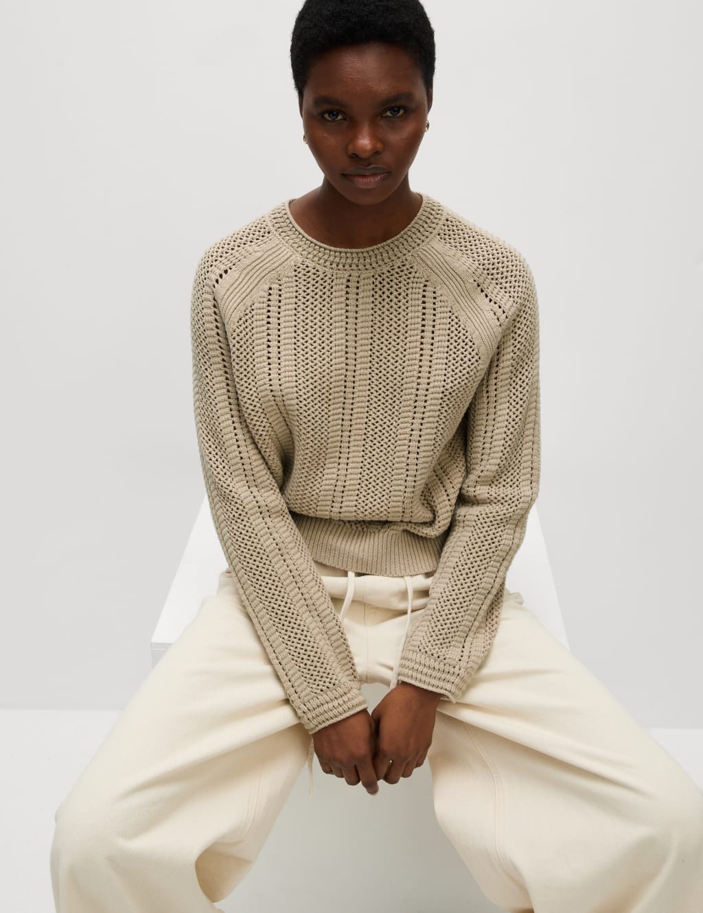 Cotton Rich Textured Relaxed Jumper 4 of 6