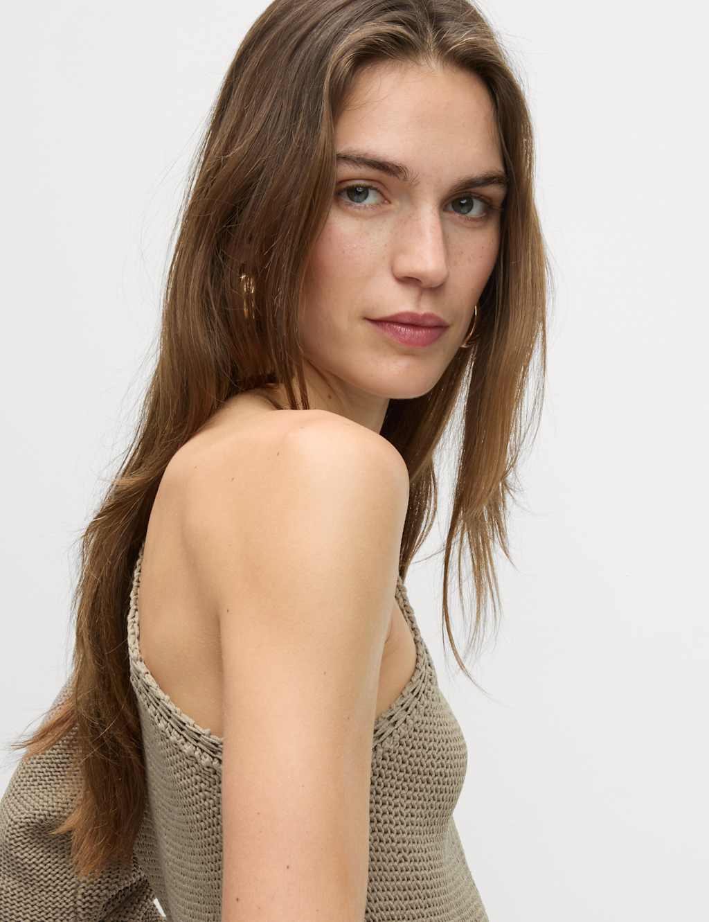 One Shoulder Slim Fit Textured Knitted Top 6 of 7