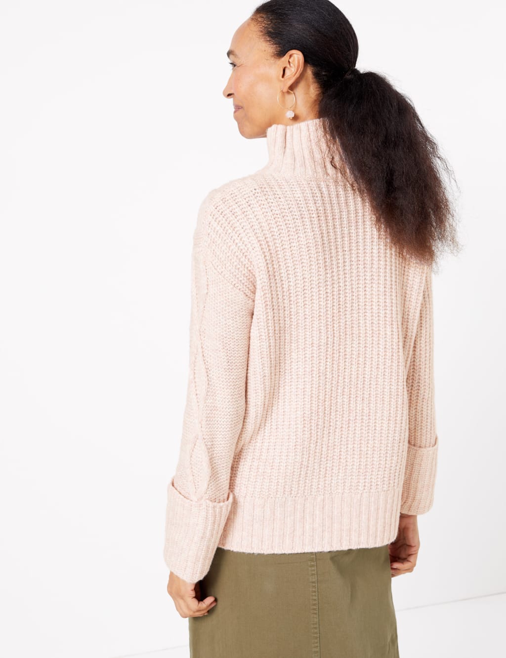Cable Knit Turtle Neck Jumper 4 of 5