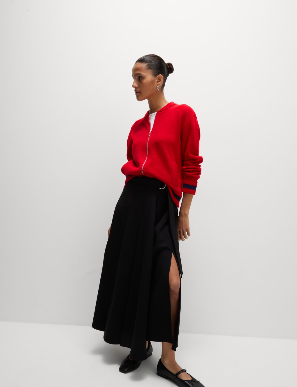 Cotton Rich Relaxed Bomber Cardigan 3 of 7