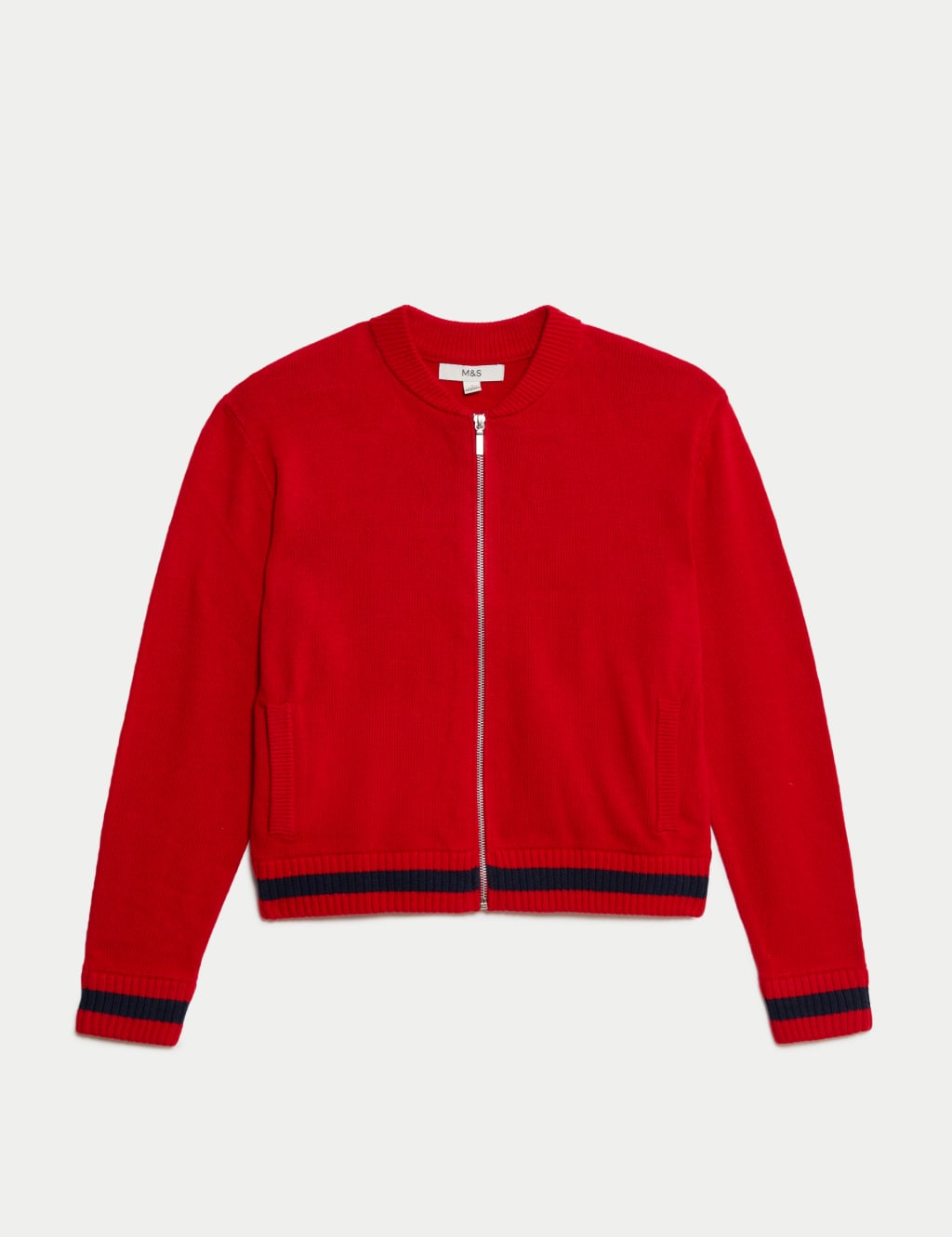 Cotton Rich Relaxed Bomber Cardigan 2 of 7