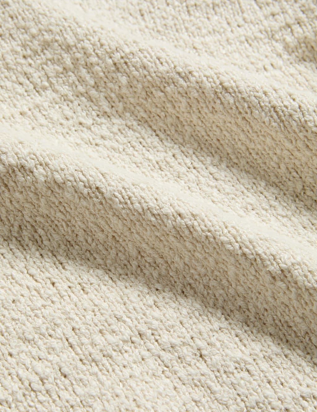 Cotton Rich Textured V-Neck Slub Jumper 6 of 6