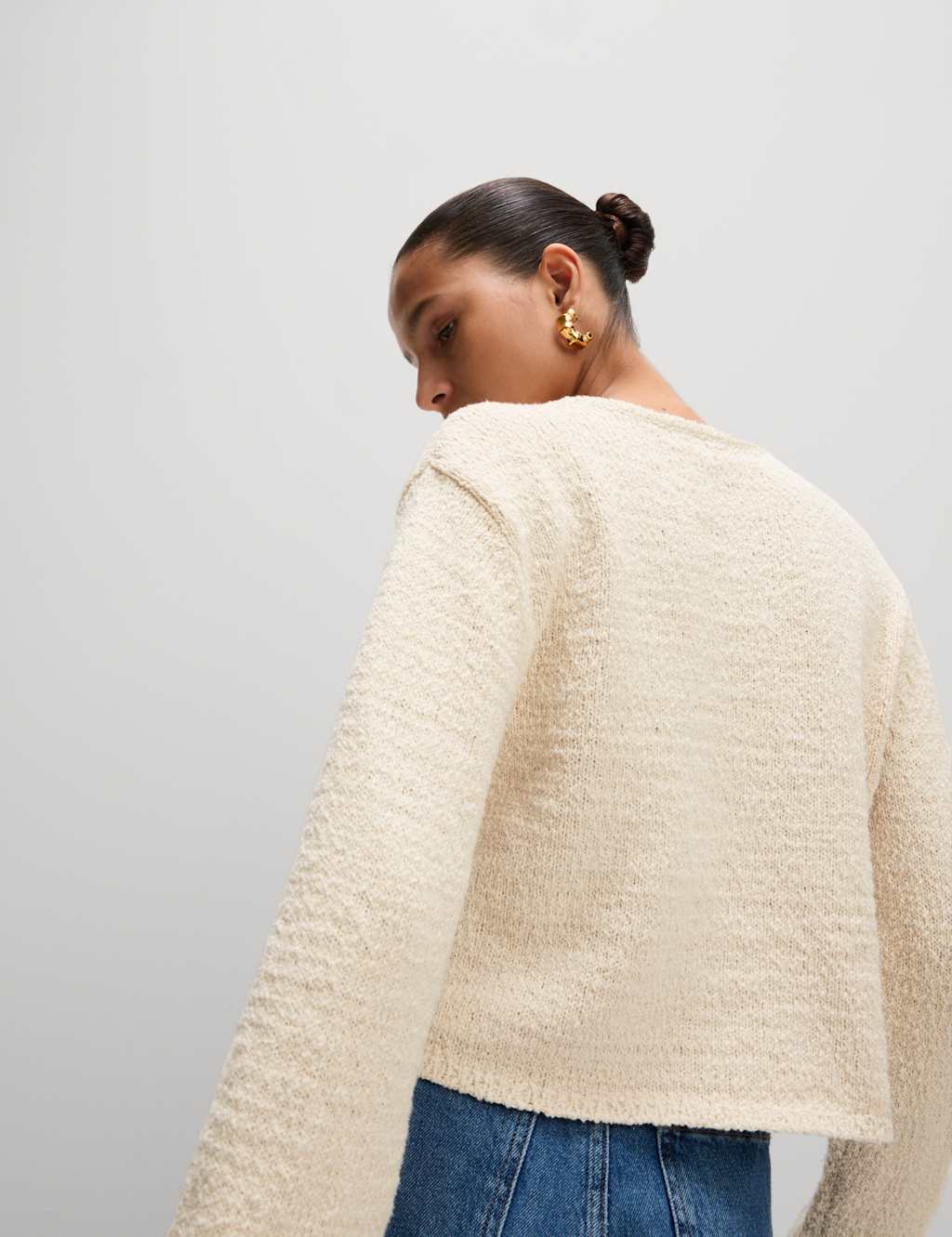 Cotton Rich Textured Cardigan 4 of 5