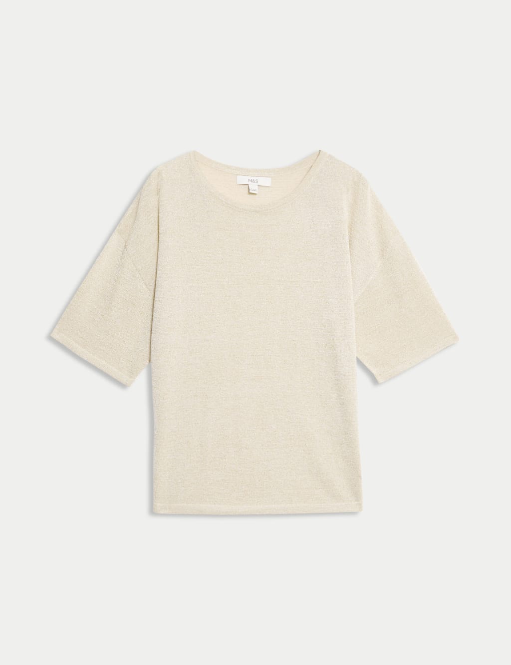 Metallic Crew Neck Knitted Top 2 of 6