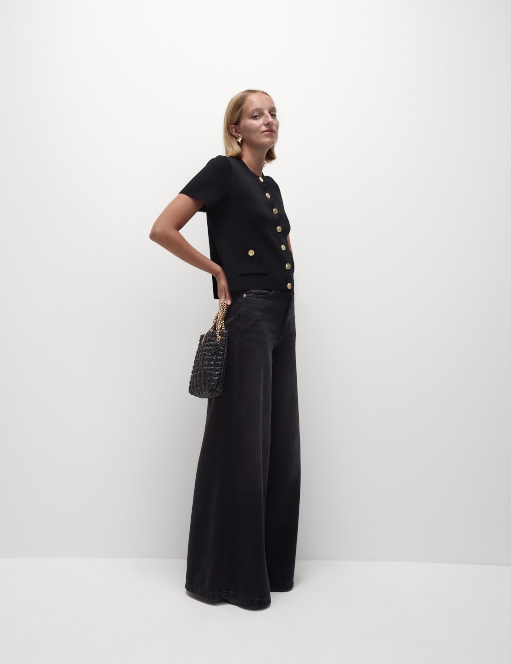 M&s black cardigan store