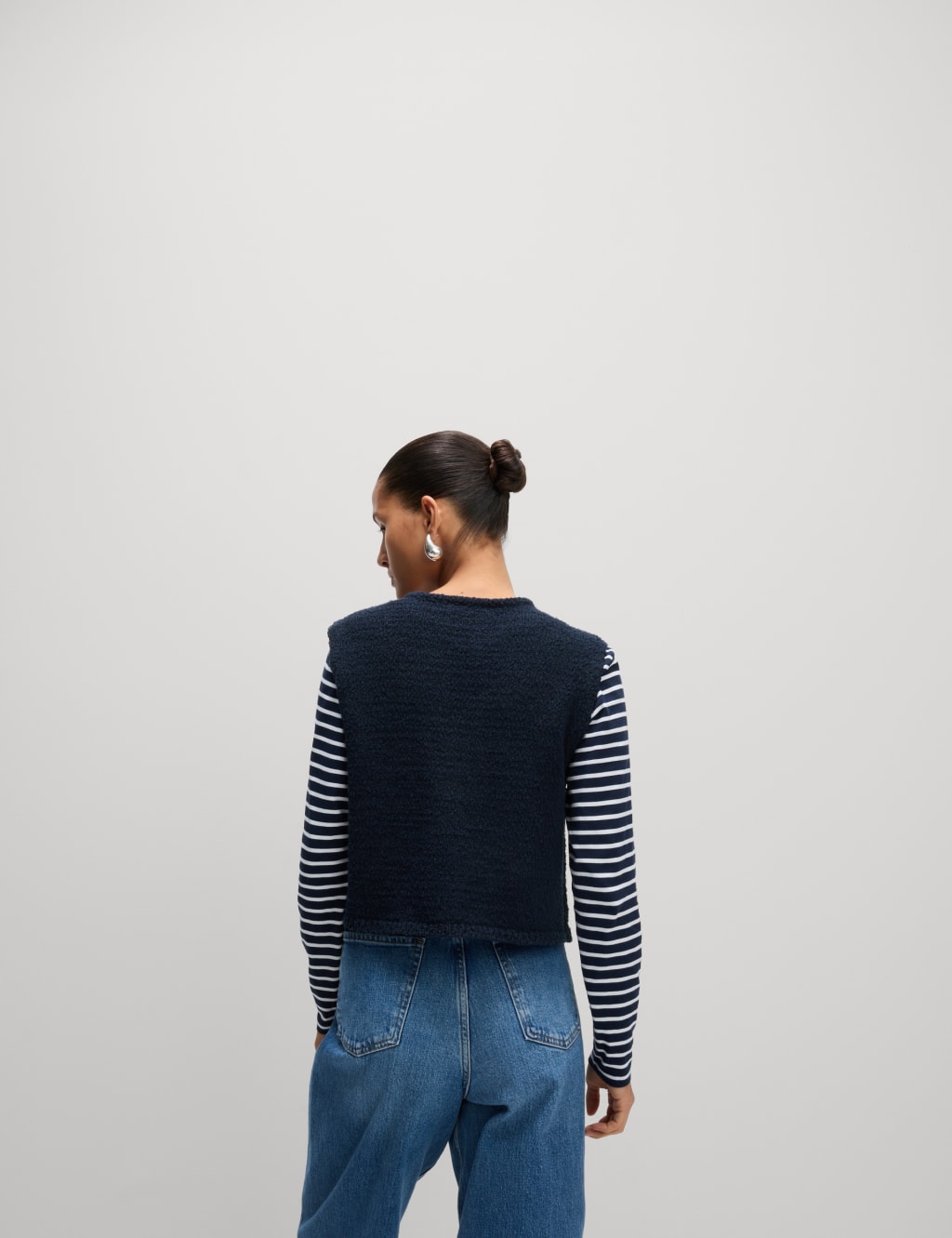 Cotton Rich Textured Cropped Waistcoat 5 of 7