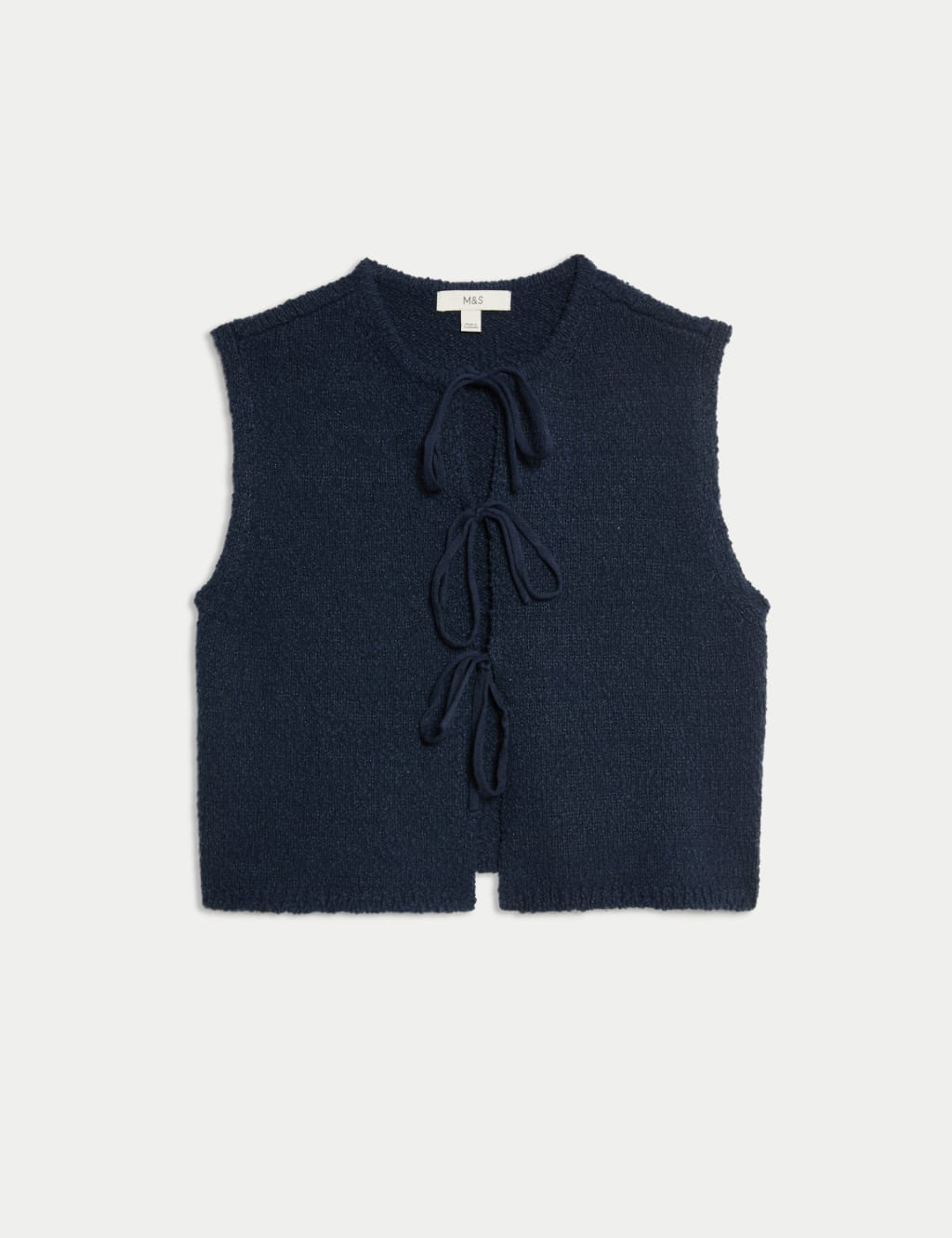 Cotton Rich Textured Cropped Waistcoat 2 of 7
