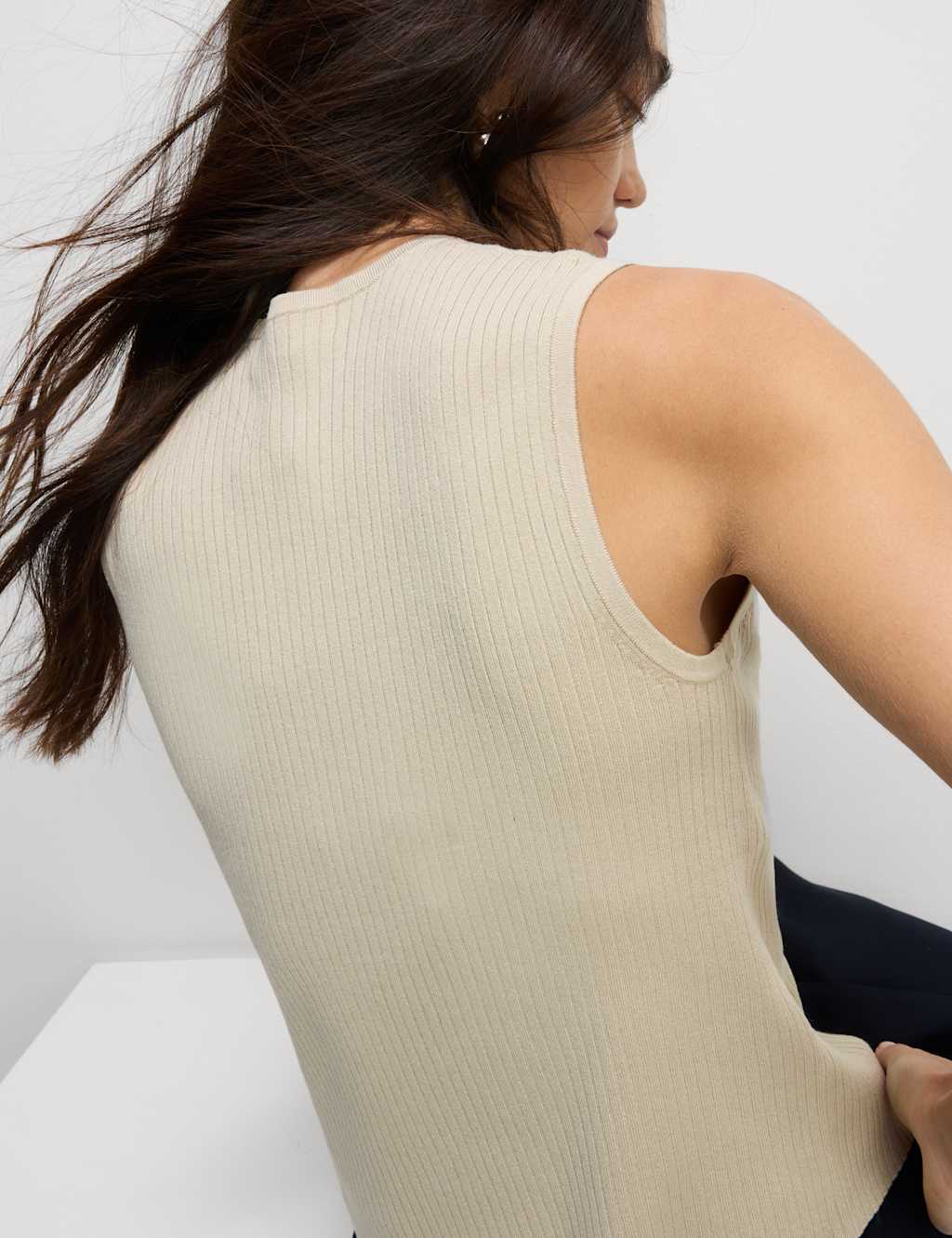 Textured Crew Neck Button Through Waistcoat 5 of 7