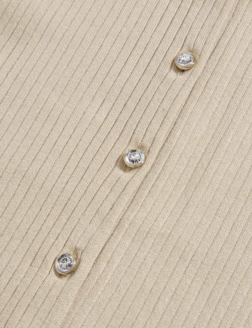 Textured Crew Neck Button Through Waistcoat 7 of 7