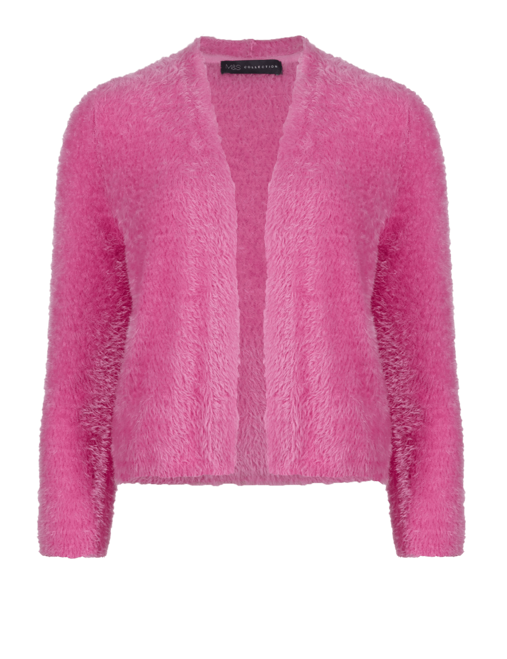 Textured Fluffy 3/4 Sleeve Cardigan 2 of 4
