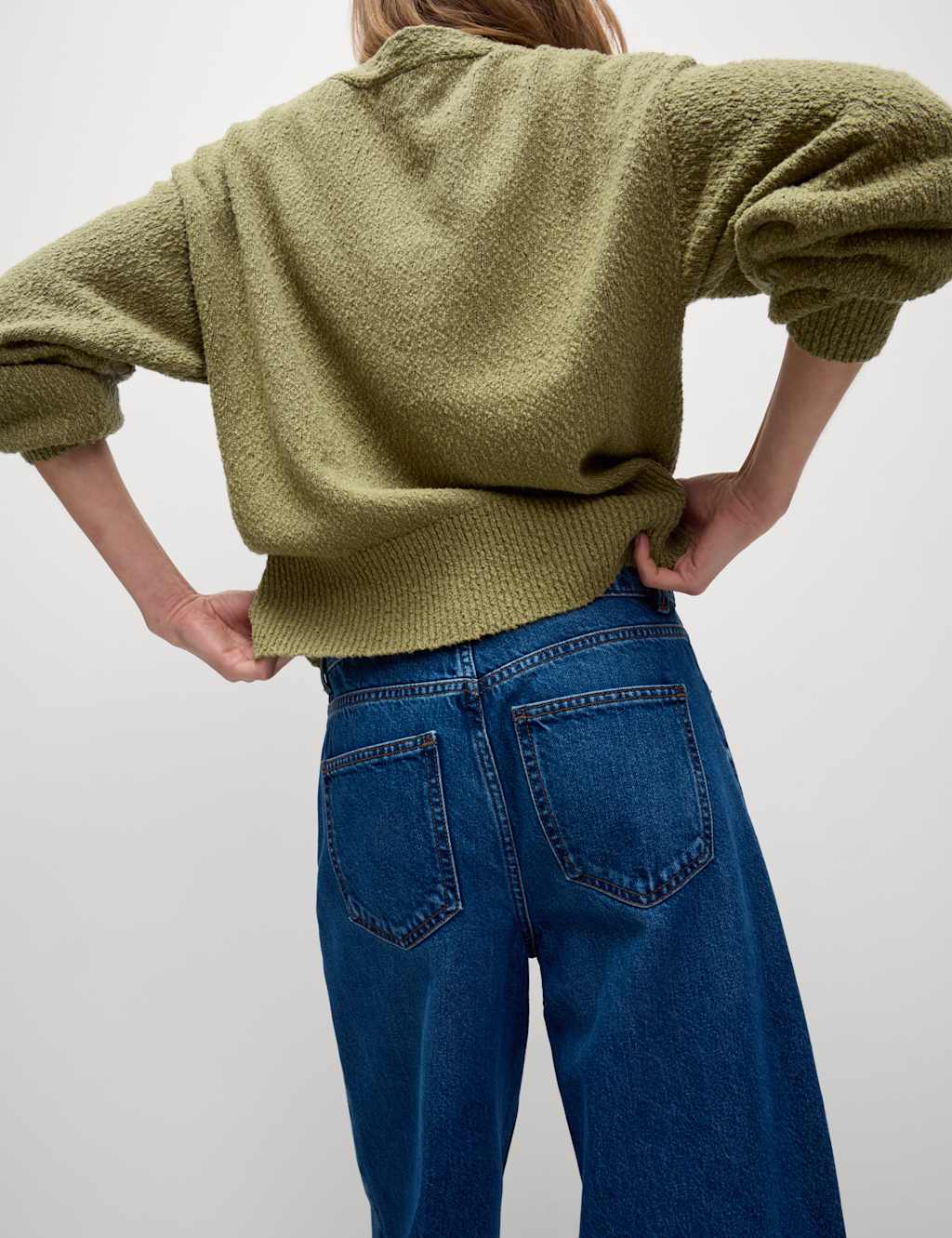 Cotton Rich Textured V-Neck Relaxed Cardigan 5 of 6