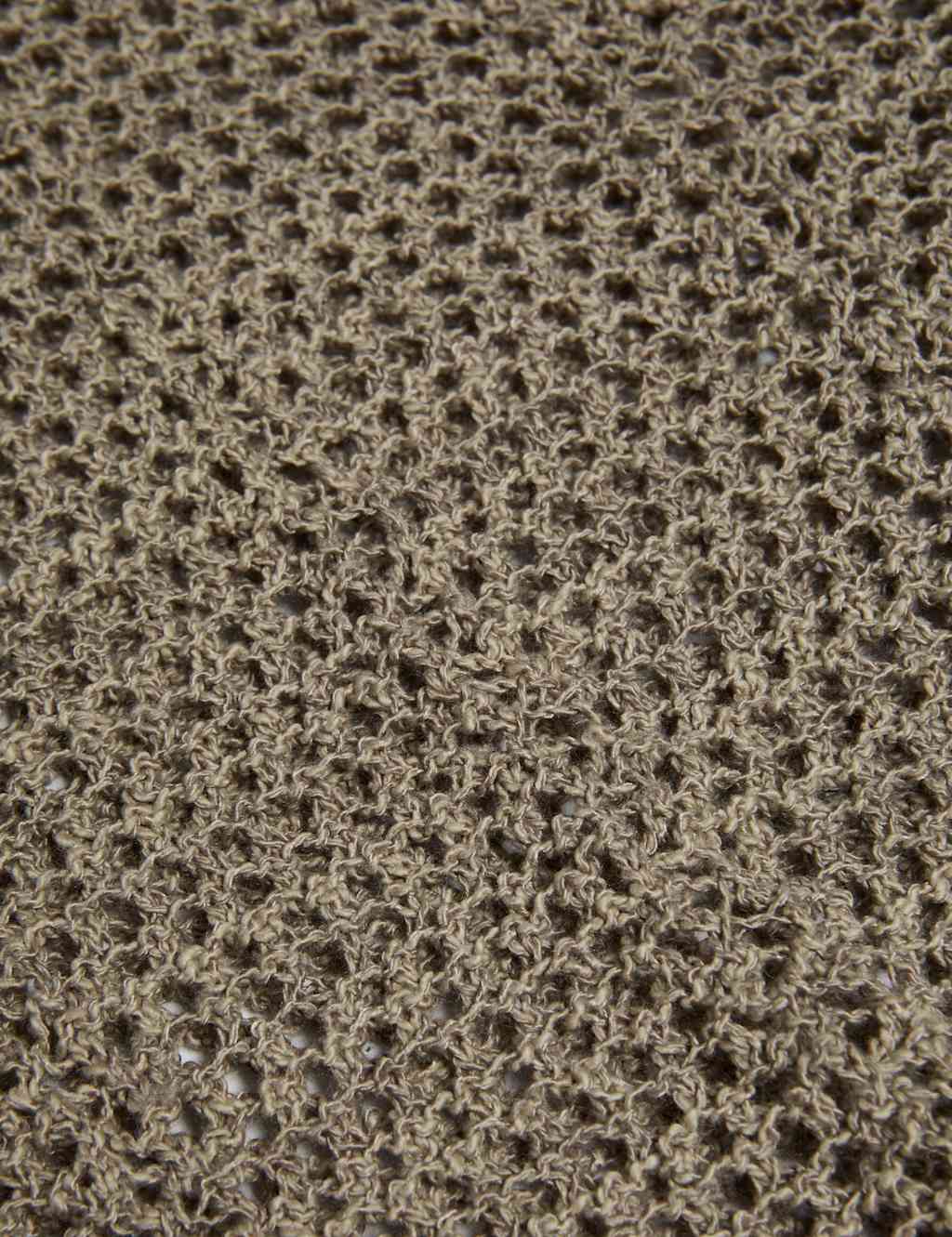 Cotton Rich Open Stitch Cropped Cardigan 6 of 6