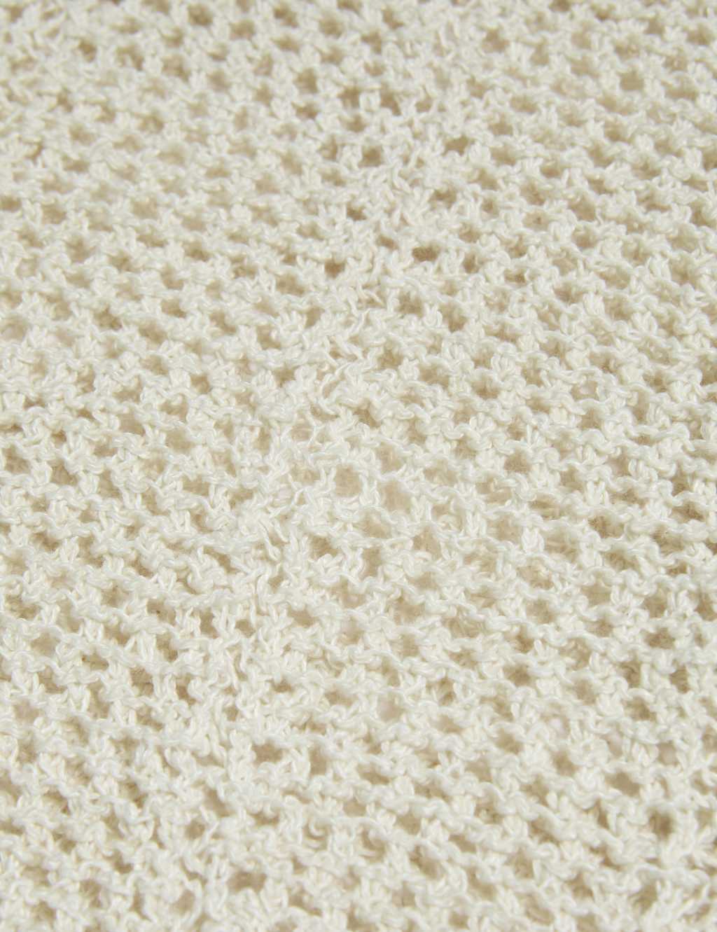 Cotton Rich Open Stitch Cropped Cardigan 6 of 6