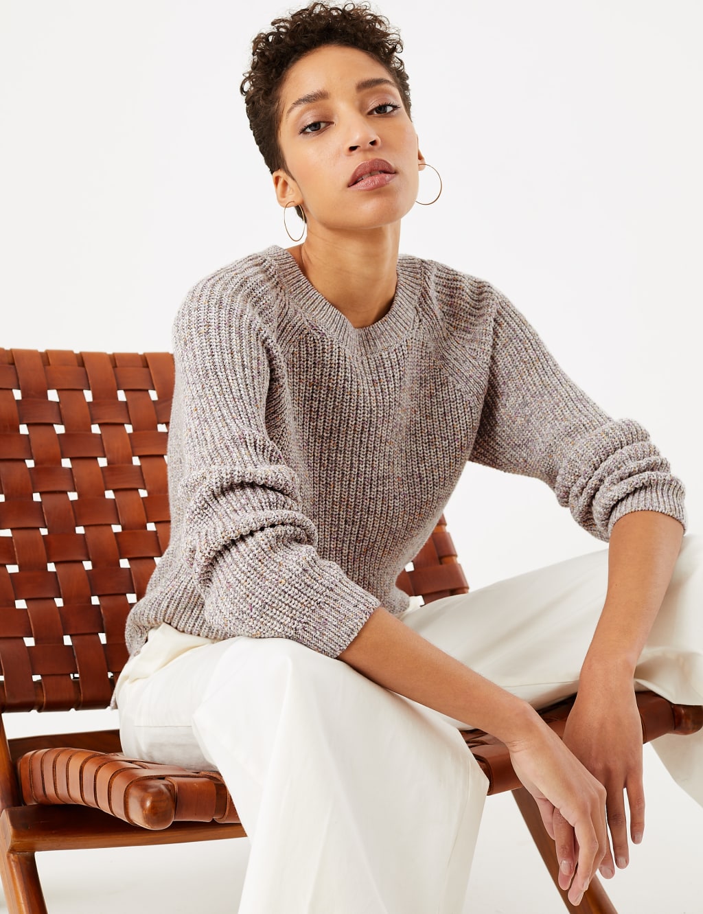Pure Cotton Relaxed Jumper M S Collection M S
