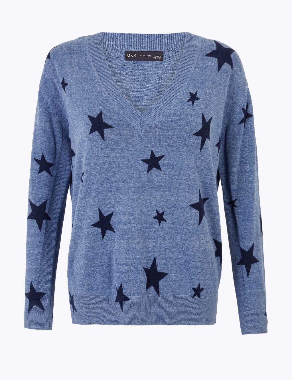 Women's star print jumper sales