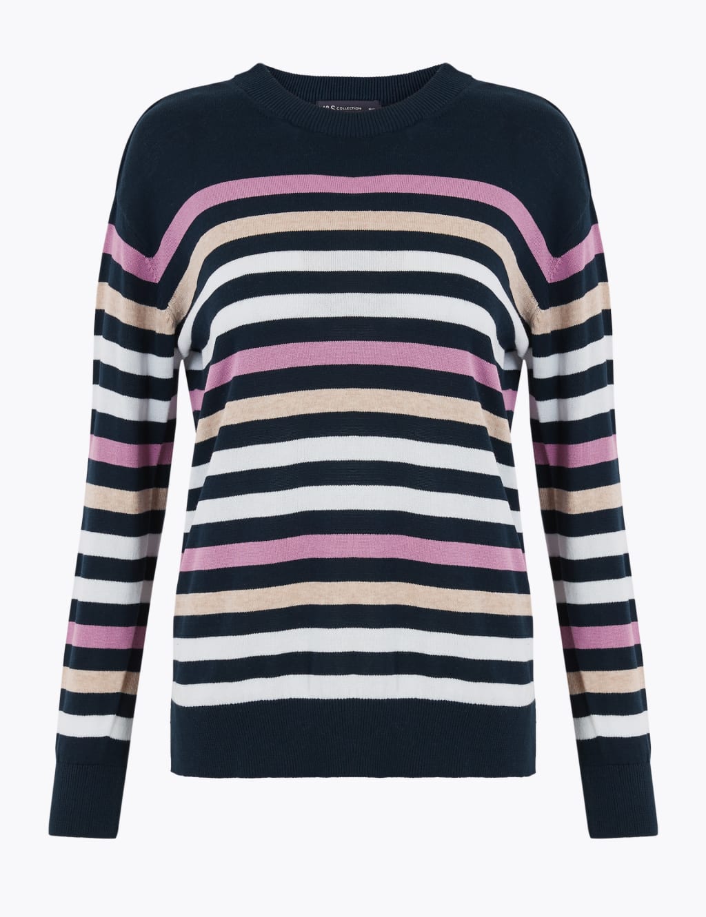 Pure Cotton Striped Relaxed Jumper 2 of 5