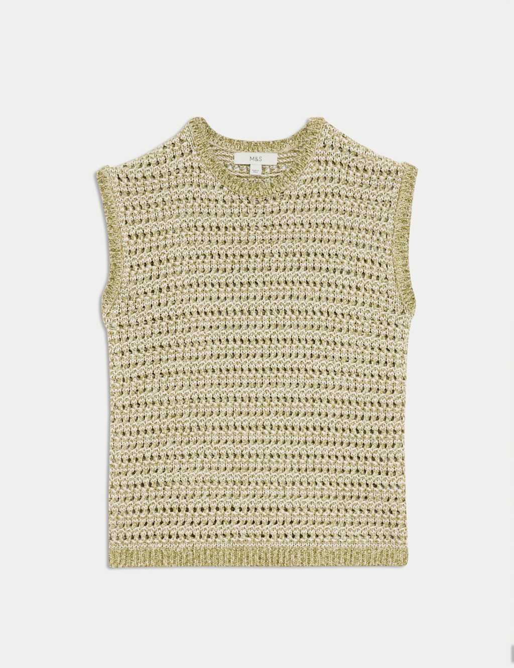 Crew Neck Slim Fit Knitted Vest with Cotton 2 of 7