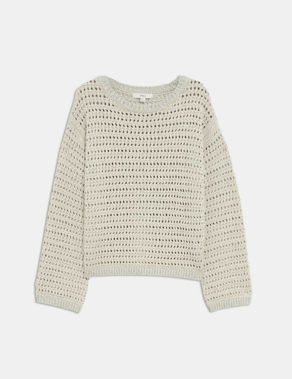 Textured Crew Neck Jumper with Cotton 2 of 6