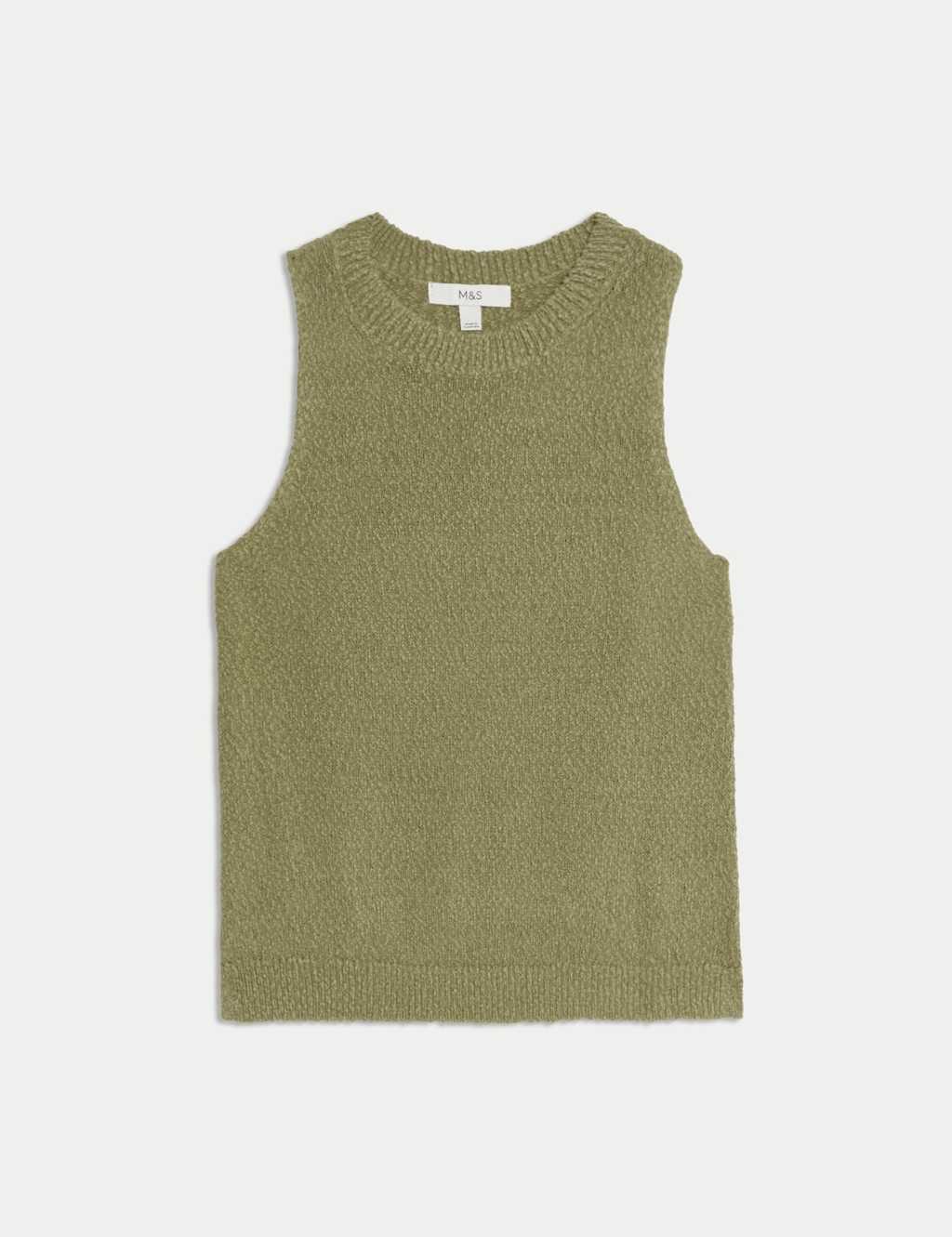 Cotton Rich Textured Knitted Vest 2 of 5