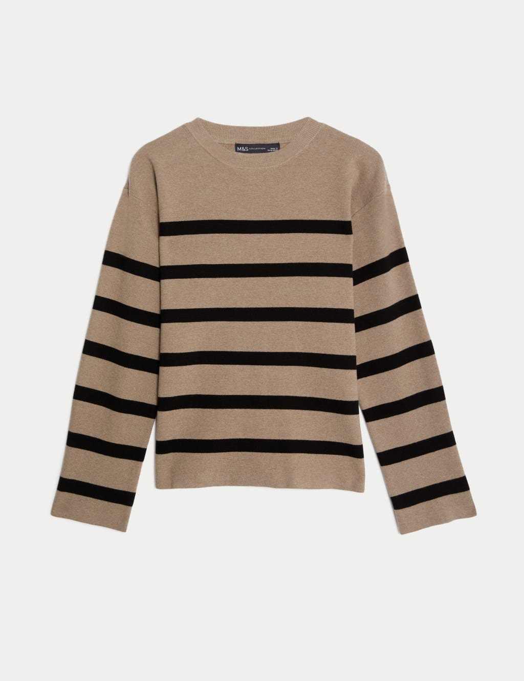 Striped crew neck sweater hot sale