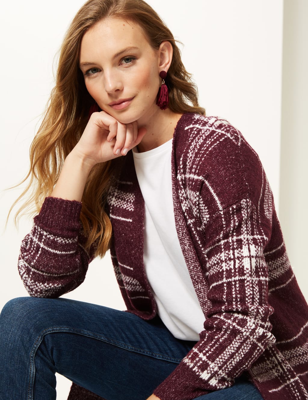 Checked Longline Cardigan 4 of 4