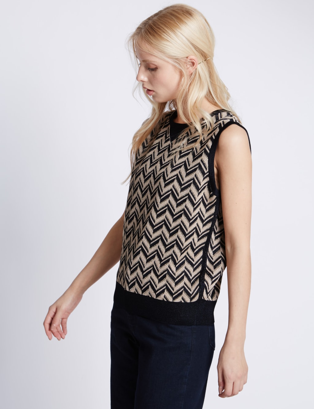 M&s sleeveless jumper outlet