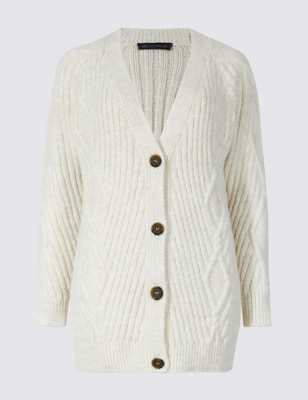Cable Knit Longline Cardigan M S Collection M S