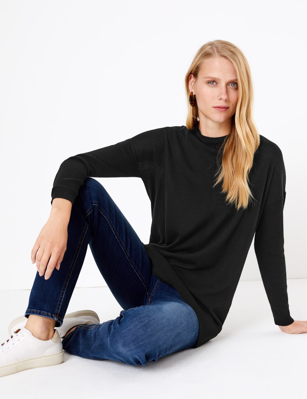 Pure Merino Wool Longline Jumper 3 of 4