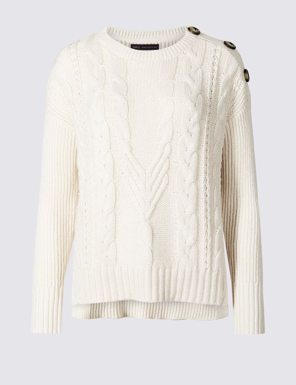 PETITE Cotton Blend Textured Jumper M S Collection M S