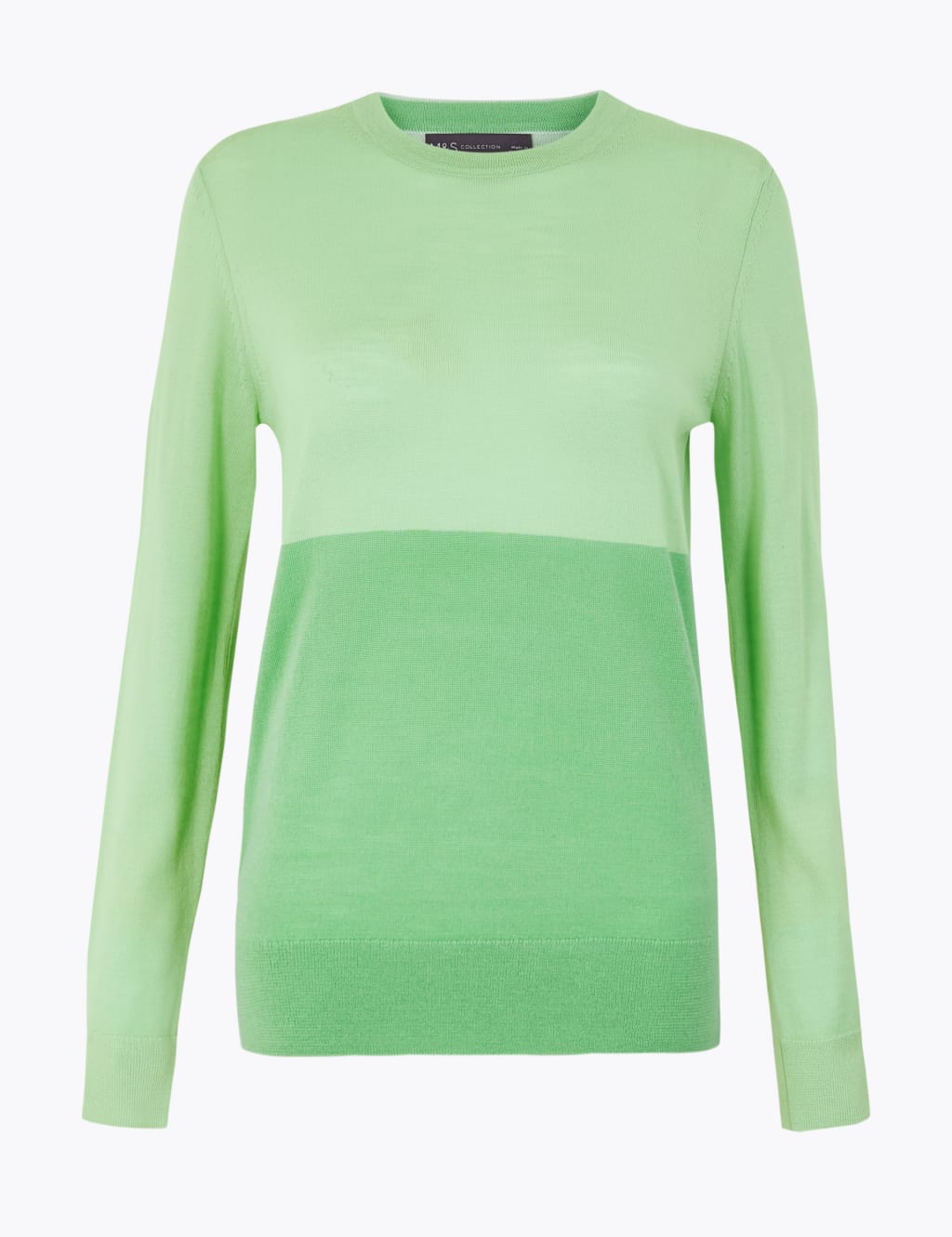 Pure Merino Wool Colour Block Jumper 2 of 4