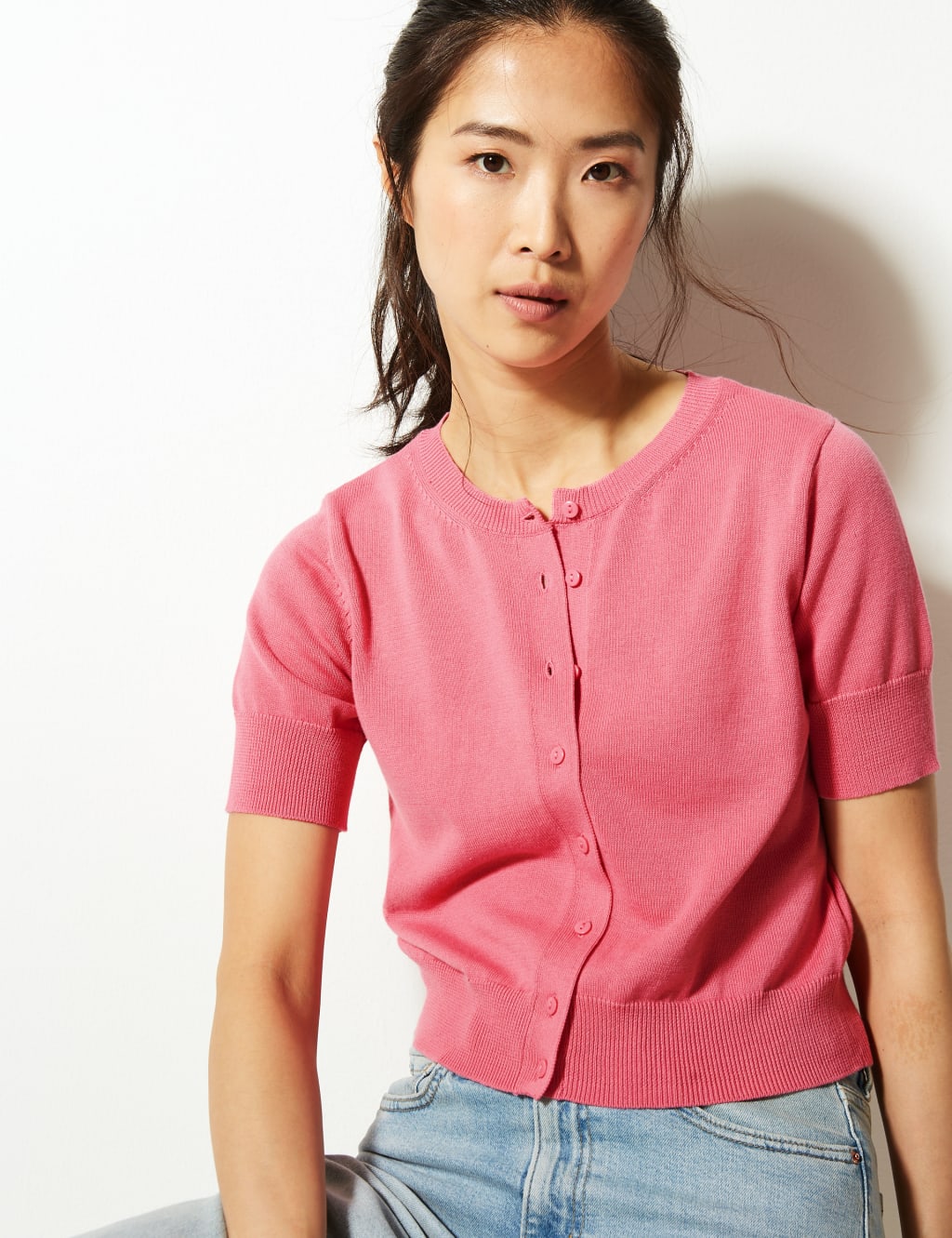 Womens short sleeved cardigans top