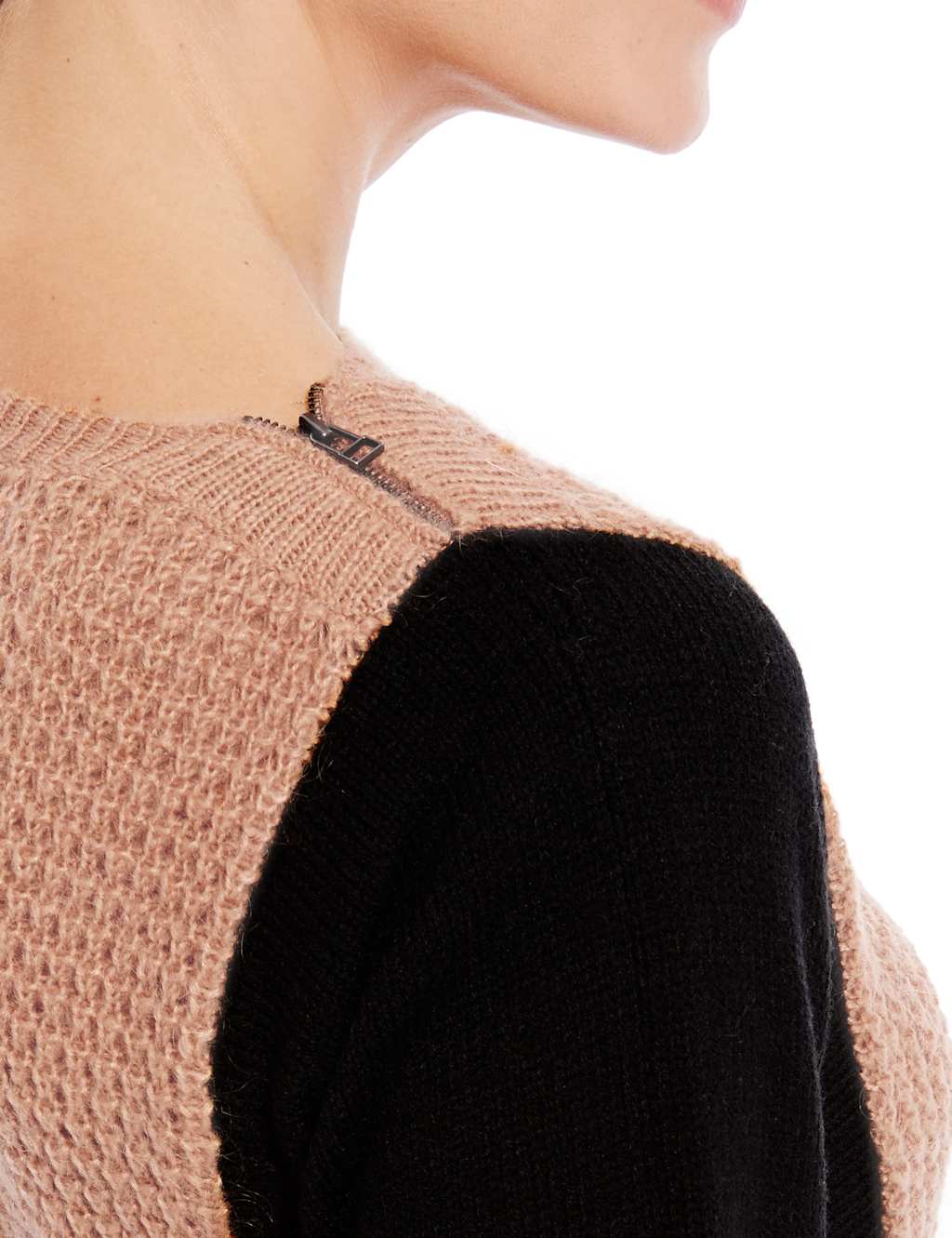 Colour Block Knitted Tunic with Wool 5 of 5