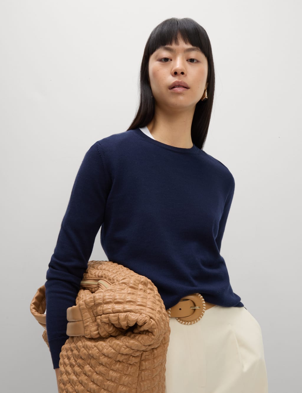 Pure Merino Wool Crew Neck Jumper 1 of 5