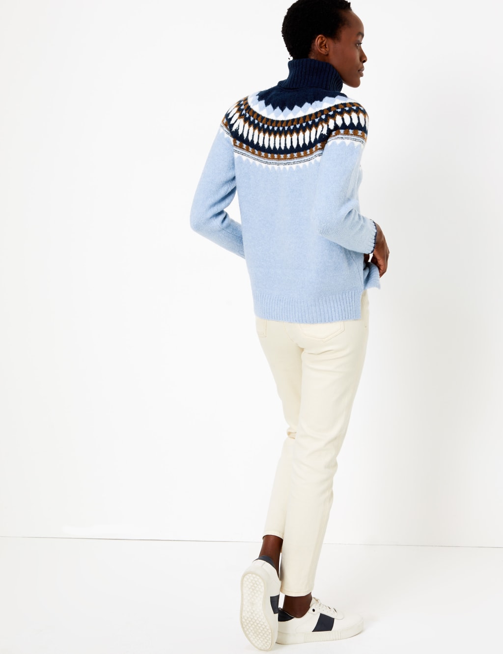 Fair Isle Print Roll Neck Relaxed Fit Jumper 4 of 6