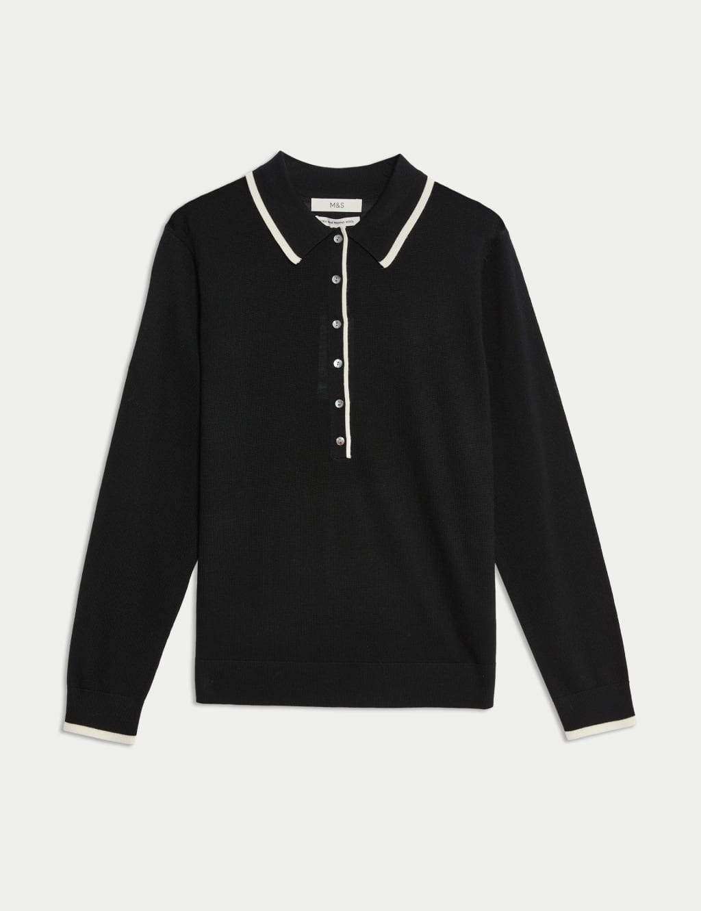 Pure Merino Wool Collared Neck Jumper 2 of 6