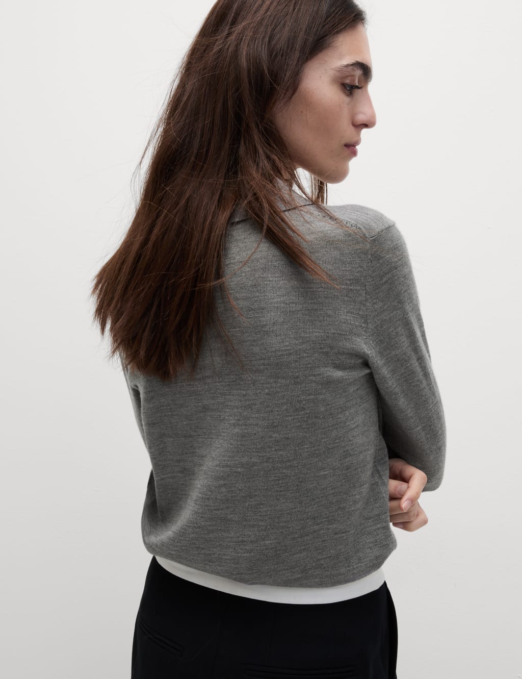 Polo merino wool sweater discount