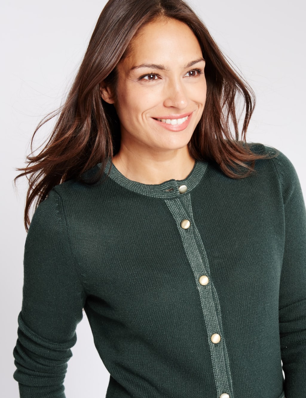 Lambswool Blend Contrasting Edge Cardigan 4 of 4