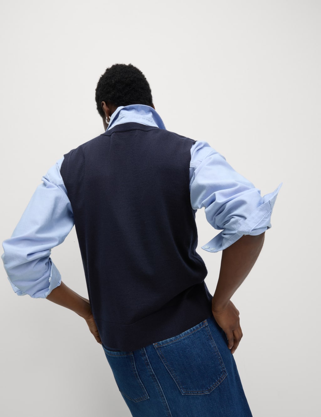 Pure Merino Wool Knitted Waistcoat 4 of 7