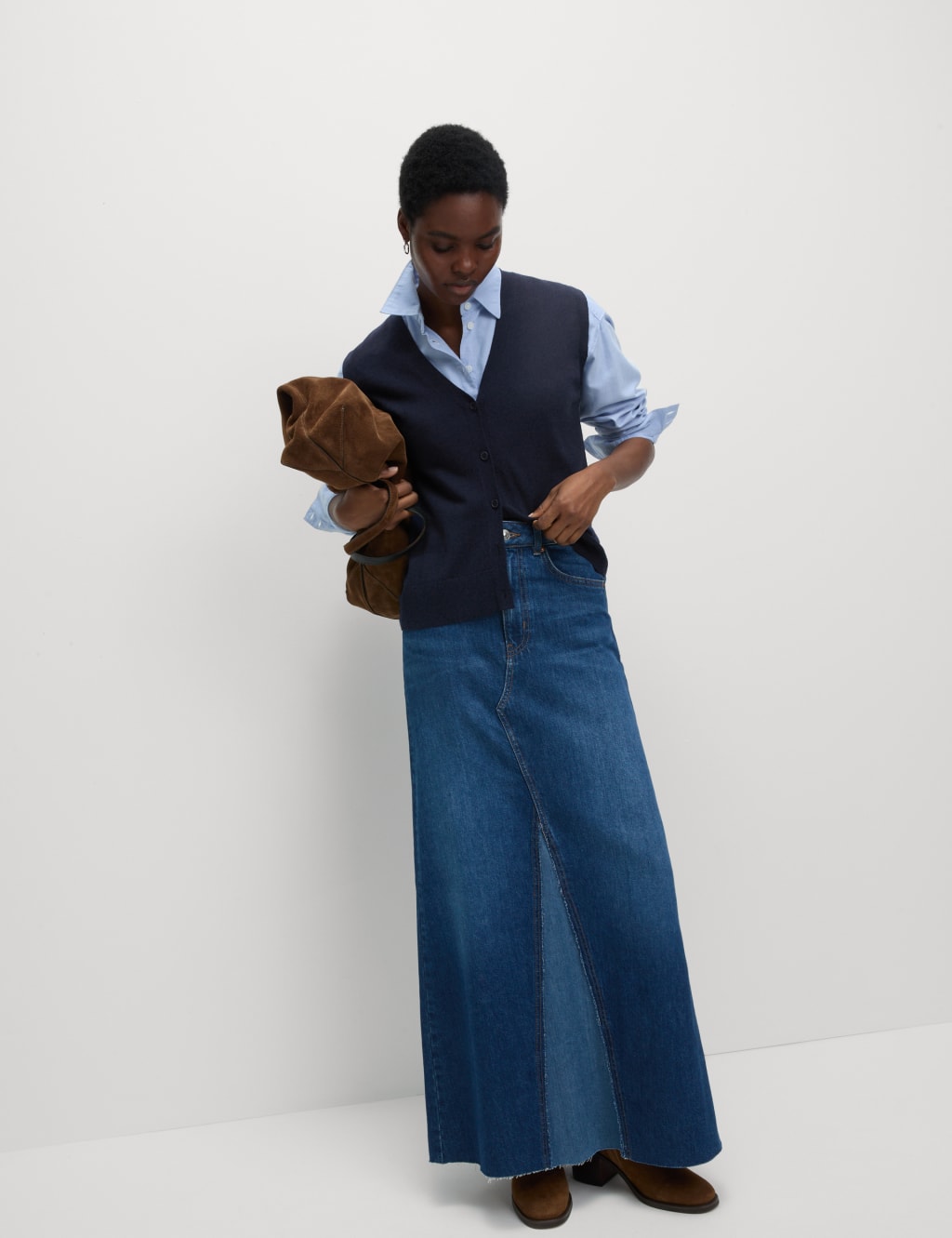 Pure Merino Wool Knitted Waistcoat 6 of 7