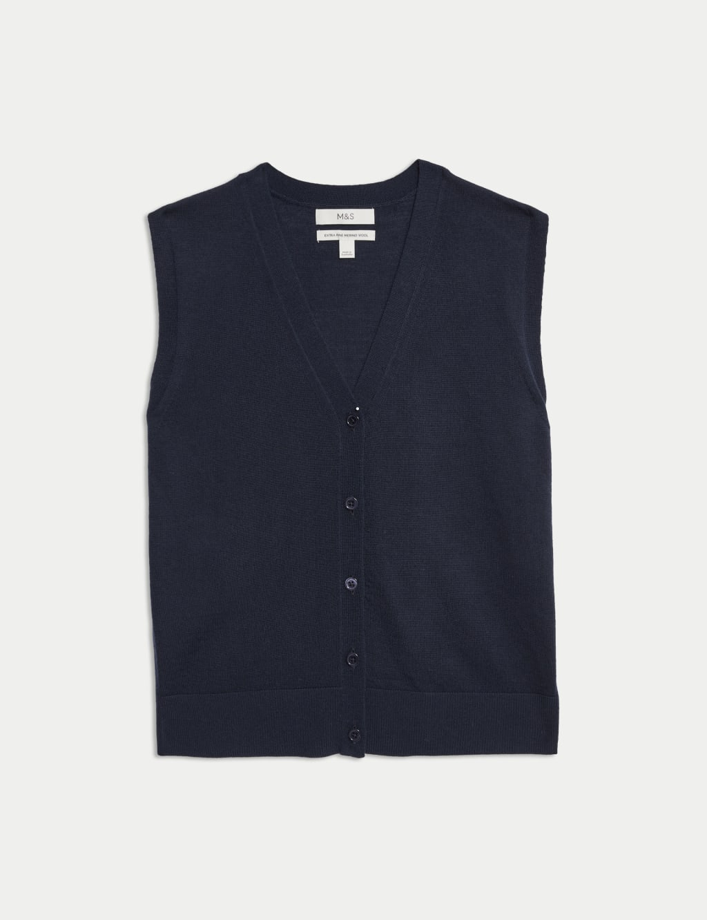 Pure Merino Wool Knitted Waistcoat 2 of 7